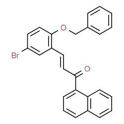 ChemSpider 2D Image | (2E)-3-[2-(Benzyloxy)-5-bromophenyl]-1-(1-naphthyl)-2-propen-1-one | C26H19BrO2