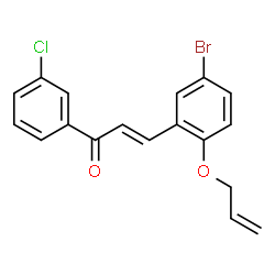 ChemSpider 2D Image | (2E)-3-[2-(Allyloxy)-5-bromophenyl]-1-(3-chlorophenyl)-2-propen-1-one | C18H14BrClO2