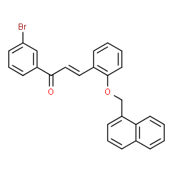 ChemSpider 2D Image | (2E)-1-(3-Bromophenyl)-3-[2-(1-naphthylmethoxy)phenyl]-2-propen-1-one | C26H19BrO2