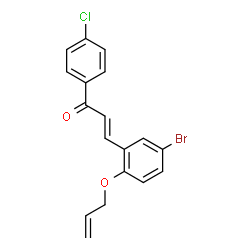 ChemSpider 2D Image | (2E)-3-[2-(Allyloxy)-5-bromophenyl]-1-(4-chlorophenyl)-2-propen-1-one | C18H14BrClO2