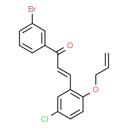 ChemSpider 2D Image | (2E)-3-[2-(Allyloxy)-5-chlorophenyl]-1-(3-bromophenyl)-2-propen-1-one | C18H14BrClO2
