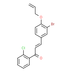 ChemSpider 2D Image | (2E)-3-[4-(Allyloxy)-3-bromophenyl]-1-(2-chlorophenyl)-2-propen-1-one | C18H14BrClO2