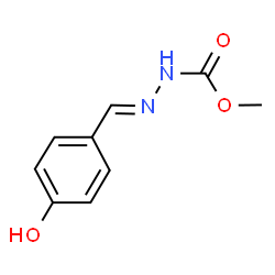 ChemSpider 2D Image | Methyl (2E)-2-(4-hydroxybenzylidene)hydrazinecarboxylate | C9H10N2O3