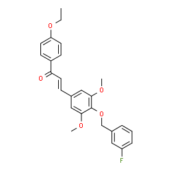 ChemSpider 2D Image | (2E)-1-(4-Ethoxyphenyl)-3-{4-[(3-fluorobenzyl)oxy]-3,5-dimethoxyphenyl}-2-propen-1-one | C26H25FO5