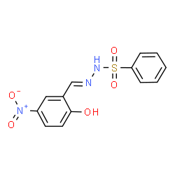 ChemSpider 2D Image | N'-[(E)-(2-Hydroxy-5-nitrophenyl)methylene]benzenesulfonohydrazide | C13H11N3O5S