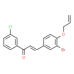 ChemSpider 2D Image | (2E)-3-[4-(Allyloxy)-3-bromophenyl]-1-(3-chlorophenyl)-2-propen-1-one | C18H14BrClO2