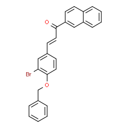 ChemSpider 2D Image | (2E)-3-[4-(Benzyloxy)-3-bromophenyl]-1-(2-naphthyl)-2-propen-1-one | C26H19BrO2