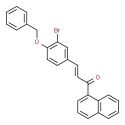 ChemSpider 2D Image | (2E)-3-[4-(Benzyloxy)-3-bromophenyl]-1-(1-naphthyl)-2-propen-1-one | C26H19BrO2