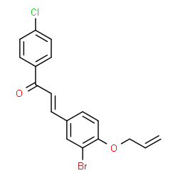 ChemSpider 2D Image | (2E)-3-[4-(Allyloxy)-3-bromophenyl]-1-(4-chlorophenyl)-2-propen-1-one | C18H14BrClO2
