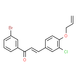 ChemSpider 2D Image | (2E)-3-[4-(Allyloxy)-3-chlorophenyl]-1-(3-bromophenyl)-2-propen-1-one | C18H14BrClO2