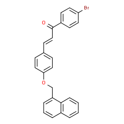 ChemSpider 2D Image | (2E)-1-(4-Bromophenyl)-3-[4-(1-naphthylmethoxy)phenyl]-2-propen-1-one | C26H19BrO2