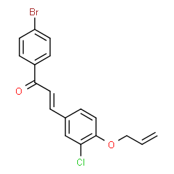 ChemSpider 2D Image | (2E)-3-[4-(Allyloxy)-3-chlorophenyl]-1-(4-bromophenyl)-2-propen-1-one | C18H14BrClO2