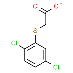 ChemSpider 2D Image | [(2,5-Dichlorophenyl)sulfanyl]acetate | C8H5Cl2O2S