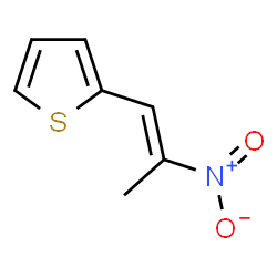 ChemSpider 2D Image | (E)-2-(2-Nitroprop-1-enyl)thiophene | C7H7NO2S