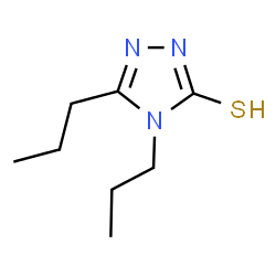 ChemSpider 2D Image | 4H-1,2,4-triazole-3-thiol, 4,5-dipropyl- | C8H15N3S