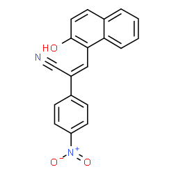 ChemSpider 2D Image | (2Z)-3-(2-Hydroxy-1-naphthyl)-2-(4-nitrophenyl)acrylonitrile | C19H12N2O3