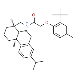 ChemSpider 2D Image | N-(Abieta-8,11,13-trien-18-yl)-2-[4-methyl-2-(2-methyl-2-propanyl)phenoxy]acetamide | C33H47NO2
