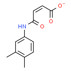 ChemSpider 2D Image | (2Z)-4-[(3,4-Dimethylphenyl)amino]-4-oxo-2-butenoate | C12H12NO3