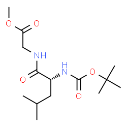 ChemSpider 2D Image | Methyl N-(tert-butoxycarbonyl)-D-leucylglycinate | C14H26N2O5