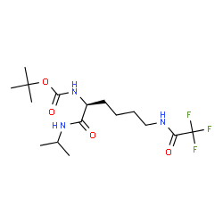 ChemSpider 2D Image | N-Isopropyl-N~2~-{[(2-methyl-2-propanyl)oxy]carbonyl}-N~6~-(trifluoroacetyl)-L-lysinamide | C16H28F3N3O4