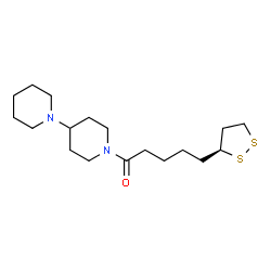 ChemSpider 2D Image | 1-(1,4'-Bipiperidin-1'-yl)-5-[(3S)-1,2-dithiolan-3-yl]-1-pentanone | C18H32N2OS2
