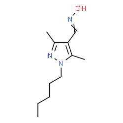 ChemSpider 2D Image | 3,5-Dimethyl-1-pentyl-1H-pyrazole-4-carboxaldehyde oxime | C11H19N3O