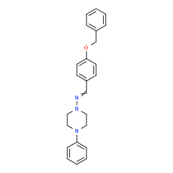 ChemSpider 2D Image | 1-[4-(Benzyloxy)phenyl]-N-(4-phenyl-1-piperazinyl)methanimine | C24H25N3O