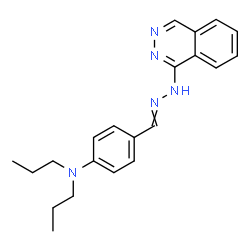 ChemSpider 2D Image | 4-[(1-Phthalazinylhydrazono)methyl]-N,N-dipropylaniline | C21H25N5