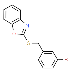 ChemSpider 2D Image | 2-[(3-Bromobenzyl)sulfanyl]-1,3-benzoxazole | C14H10BrNOS