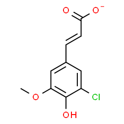 ChemSpider 2D Image | (2E)-3-(3-Chloro-4-hydroxy-5-methoxyphenyl)acrylate | C10H8ClO4