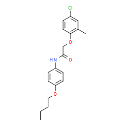 ChemSpider 2D Image | N-(4-Butoxyphenyl)-2-(4-chloro-2-methylphenoxy)acetamide | C19H22ClNO3