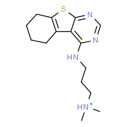 ChemSpider 2D Image | N,N-Dimethyl-3-(5,6,7,8-tetrahydro[1]benzothieno[2,3-d]pyrimidin-4-ylamino)-1-propanaminium | C15H23N4S