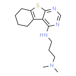 ChemSpider 2D Image | N,N-Dimethyl-N'-(5,6,7,8-tetrahydro[1]benzothieno[2,3-d]pyrimidin-4-yl)-1,3-propanediamine | C15H22N4S