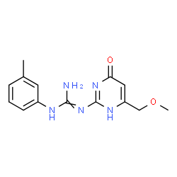 ChemSpider 2D Image | 1-[6-(methoxymethyl)-4-oxo-1,4-dihydropyrimidin-2-yl]-2-(3-methylphenyl)guanidine | C14H17N5O2