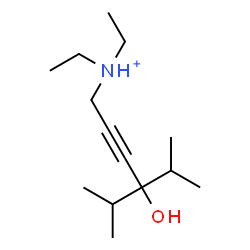 ChemSpider 2D Image | N,N-Diethyl-4-hydroxy-4-isopropyl-5-methyl-2-hexyn-1-aminium | C14H28NO