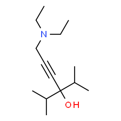 ChemSpider 2D Image | 6-(Diethylamino)-3-isopropyl-2-methyl-4-hexyn-3-ol | C14H27NO