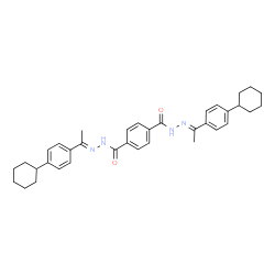 ChemSpider 2D Image | N'~1~,N'~4~-Bis[(1E)-1-(4-cyclohexylphenyl)ethylidene]terephthalohydrazide | C36H42N4O2