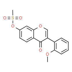 ChemSpider 2D Image | 3-(2-Methoxyphenyl)-4-oxo-4H-chromen-7-yl methanesulfonate | C17H14O6S