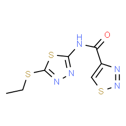 ChemSpider 2D Image | N-[5-(Ethylsulfanyl)-1,3,4-thiadiazol-2-yl]-1,2,3-thiadiazole-4-carboxamide | C7H7N5OS3