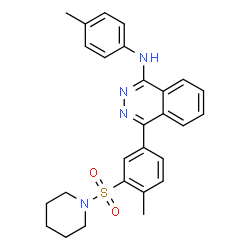 ChemSpider 2D Image | N-(4-Methylphenyl)-4-[4-methyl-3-(1-piperidinylsulfonyl)phenyl]-1-phthalazinamine | C27H28N4O2S