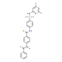 ChemSpider 2D Image | N-{4-[(2,6-Dimethyl-4-pyrimidinyl)sulfamoyl]phenyl}-4-[oxo(phenyl)acetyl]benzamide | C27H22N4O5S
