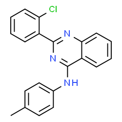 ChemSpider 2D Image | 2-(2-Chlorophenyl)-N-(4-methylphenyl)-4-quinazolinamine | C21H16ClN3