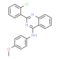 ChemSpider 2D Image | 2-(2-Chlorophenyl)-N-(4-methoxyphenyl)-4-quinazolinamine | C21H16ClN3O