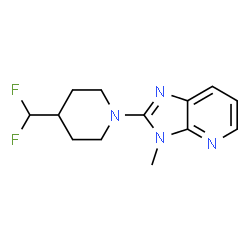 ChemSpider 2D Image | 2-[4-(Difluoromethyl)-1-piperidinyl]-3-methyl-3H-imidazo[4,5-b]pyridine | C13H16F2N4