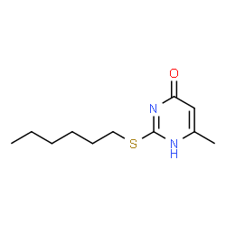 ChemSpider 2D Image | 4(3H)-pyrimidinone, 2-(hexylthio)-6-methyl- | C11H18N2OS