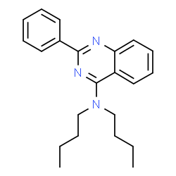 ChemSpider 2D Image | N,N-Dibutyl-2-phenyl-4-quinazolinamine | C22H27N3