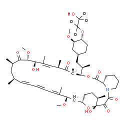 ChemSpider 2D Image | (1R,9S,12S,15R,19R,21R,23S,30S,32S,35R)-1,18-Dihydroxy-12-{(2R)-1-[(1S,3R,4R)-4-{[2-hydroxy(~2~H_4_)ethyl]oxy}-3-methoxycyclohexyl]-2-propanyl}-19,30-dimethoxy-15,17,21,23,29,35-hexamethyl-11,36-dioxa
-4-azatricyclo[30.3.1.0~4,9~]hexatriaconta-16,24,26,28-tetraene-2,3,10,14,20-pentone | C53H79D4NO14