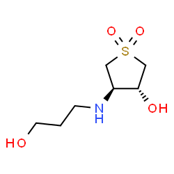 ChemSpider 2D Image | (3R,4R)-4-[(3-Hydroxypropyl)amino]tetrahydro-3-thiopheneol 1,1-dioxide | C7H15NO4S