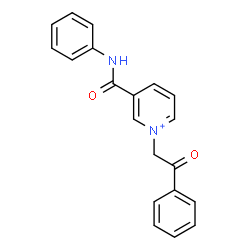 ChemSpider 2D Image | 1-(2-Oxo-2-phenylethyl)-3-(phenylcarbamoyl)pyridinium | C20H17N2O2