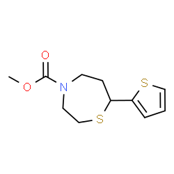 ChemSpider 2D Image | Methyl 7-(2-thienyl)-1,4-thiazepane-4-carboxylate | C11H15NO2S2
